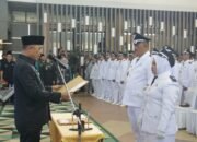 Bupati Inhil Didampingi Ketua Tp Pkk Kukuhkan Penambahan Masa Jabatan 193 Kepala Desa Dan Ketua Pkk Desa
