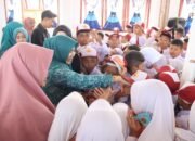 Ketua TP. PKK Katerina Susanti Herman Kampanyekan Makanan Beragam dan Bergizi di SDN 011 Pulau Palas