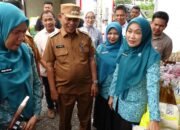 Ketua TP PKK Riau Tinjau Gerakan Pangan Murah di Tembilahan, Beras Lokal Diserbu Warga