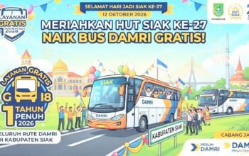 Sambut HUT ke-27 Siak, DAMRI Gratiskan Layanan Bus untuk Masyarakat